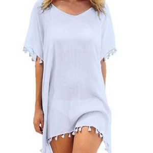 White Tassel Women's Cover Up